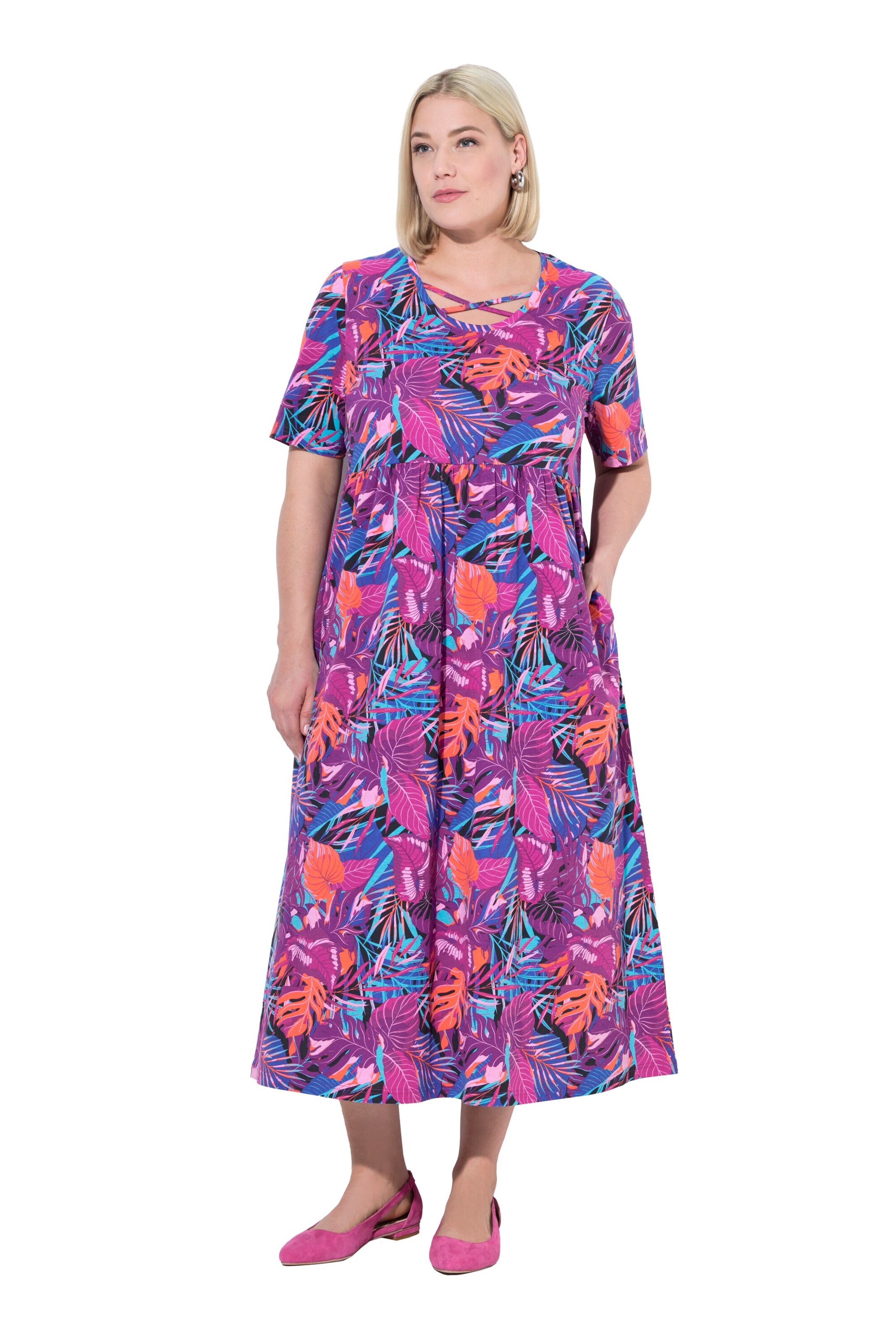 Ulla Popken Jurk in Gemengde kleuren: voorkant