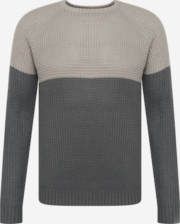 BRAVE SOUL Sweater 'MARO' in Grey: front