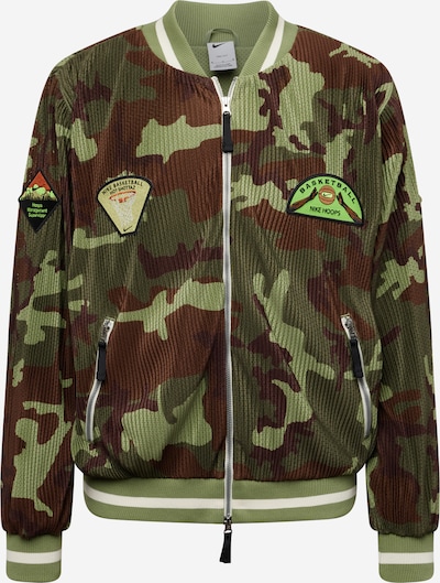 NIKE Športna jakna | rjava / kaki / limeta / pastelno zelena barva, Prikaz izdelka