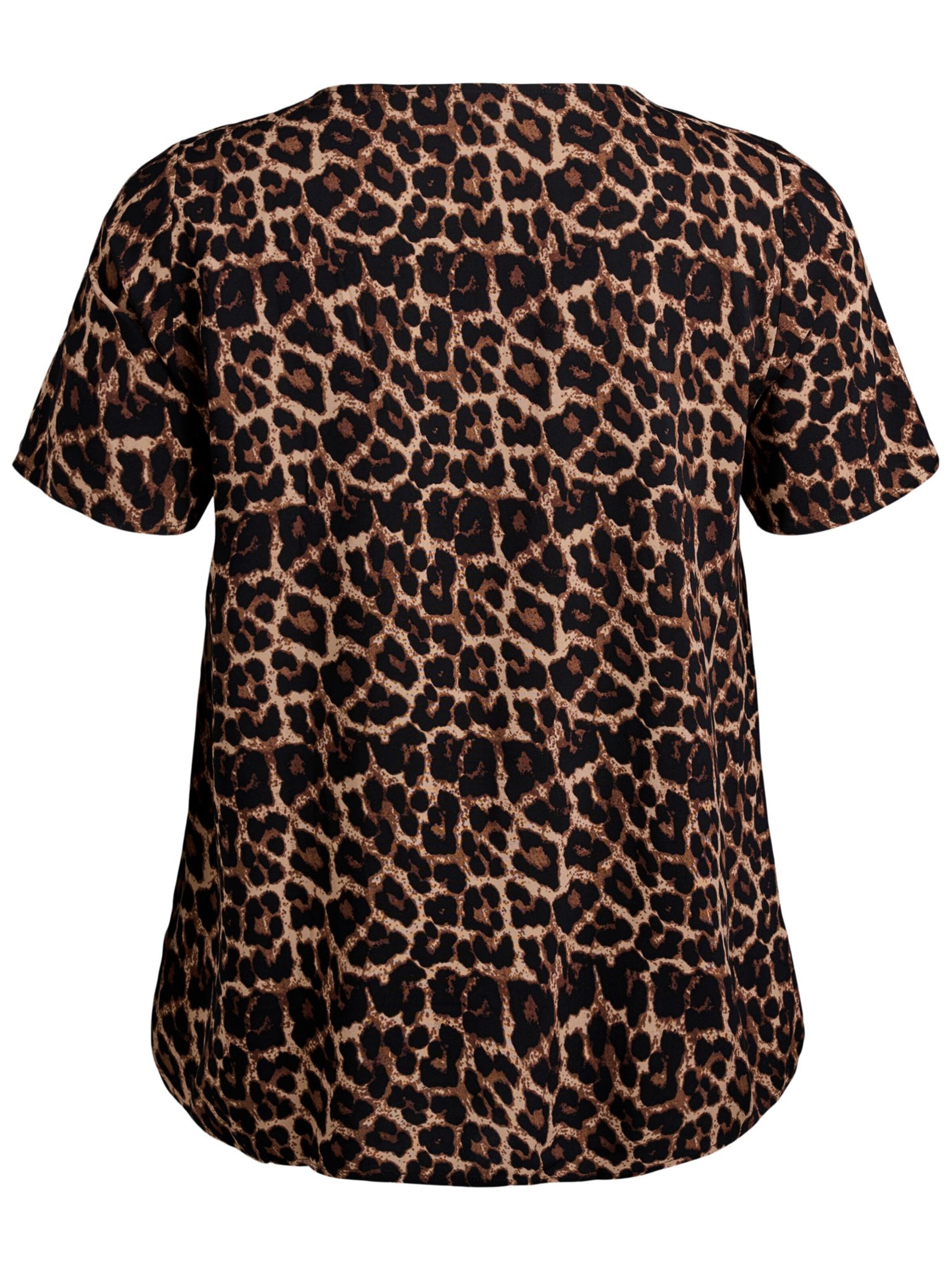 Flash by Zizzi Bluse 'Flbilly' i brun