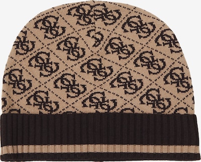 Megzta kepurė 'MILANO KNIT BEANIE' iš GUESS, spalva – smėlio / šokolado spalva, Prekių apžvalga