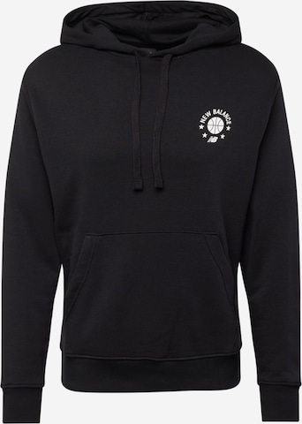 new balance Sweatshirt 'Hoops Essentials' in Black: front
