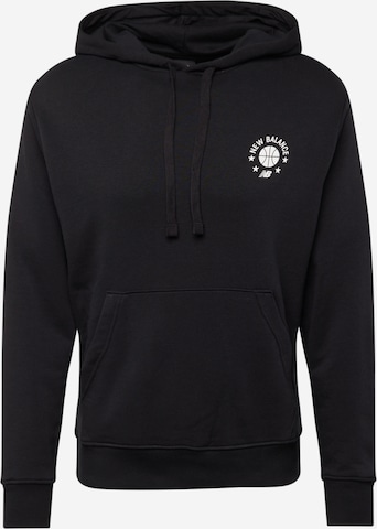 new balance Sweatshirt 'Hoops Essentials' in Schwarz: predná strana