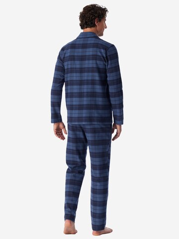 SCHIESSER Pajamas long 'Selected Premium Warming' in Blue