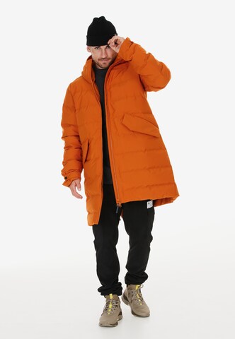 SOS Winter Coat 'Vars' in Orange: front