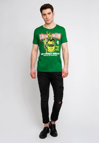 LOGOSHIRT Shirt 'Green Lantern Power' in Groen