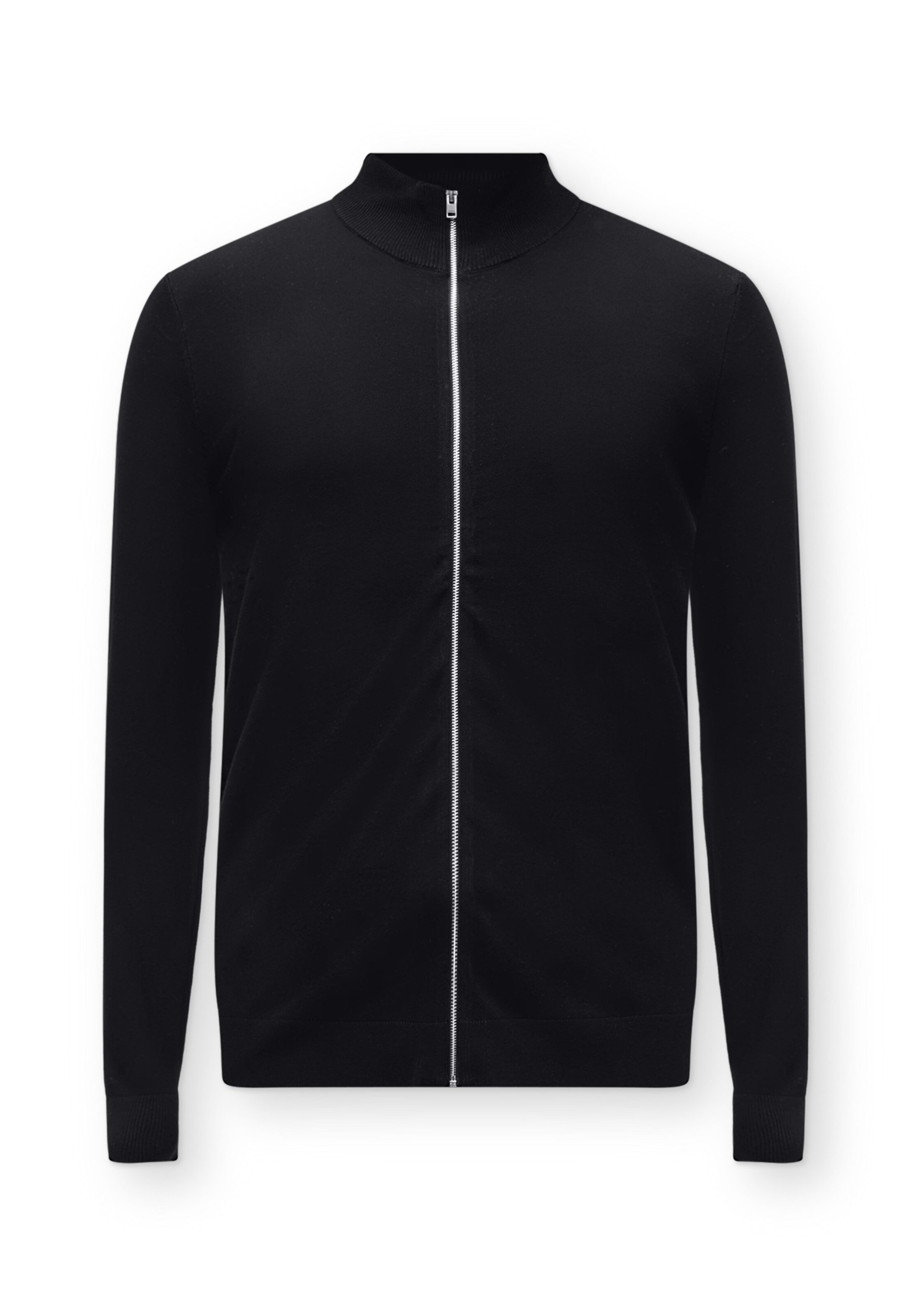 Lindbergh Strickjacke in Schwarz: Vorderseite