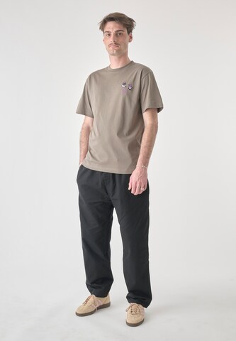 Cleptomanicx T-Shirt 'Classic Tee Painters' in Braun