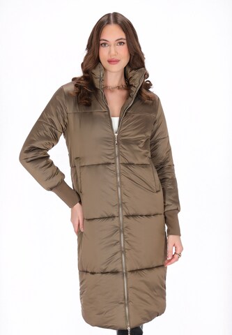 faina Winter coat in Brown: front