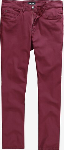 Men Plus Regular Jeans in Red: front