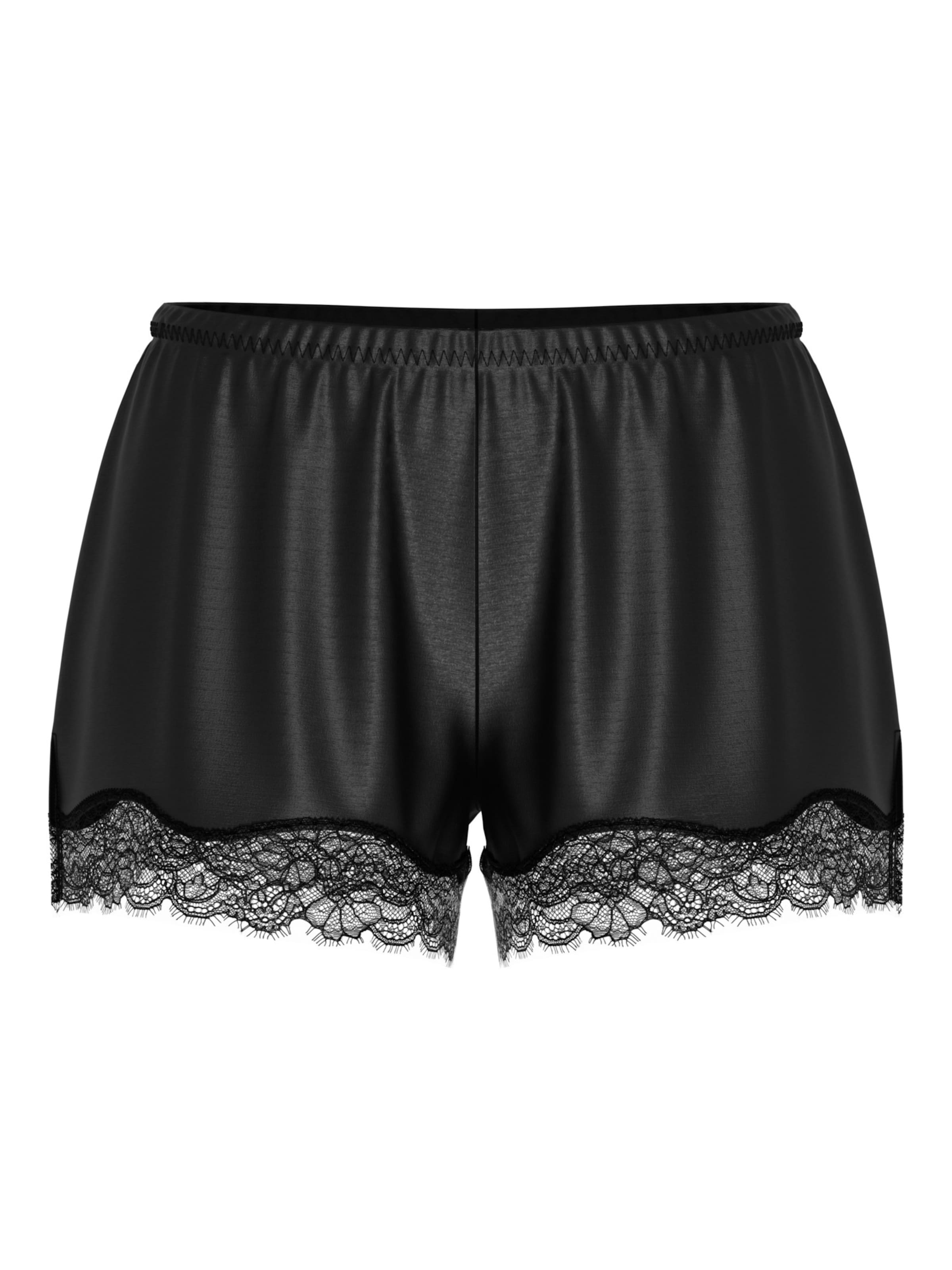 Mey Pyjamabroek 'Pure Shine Lace' in Zwart: voorkant