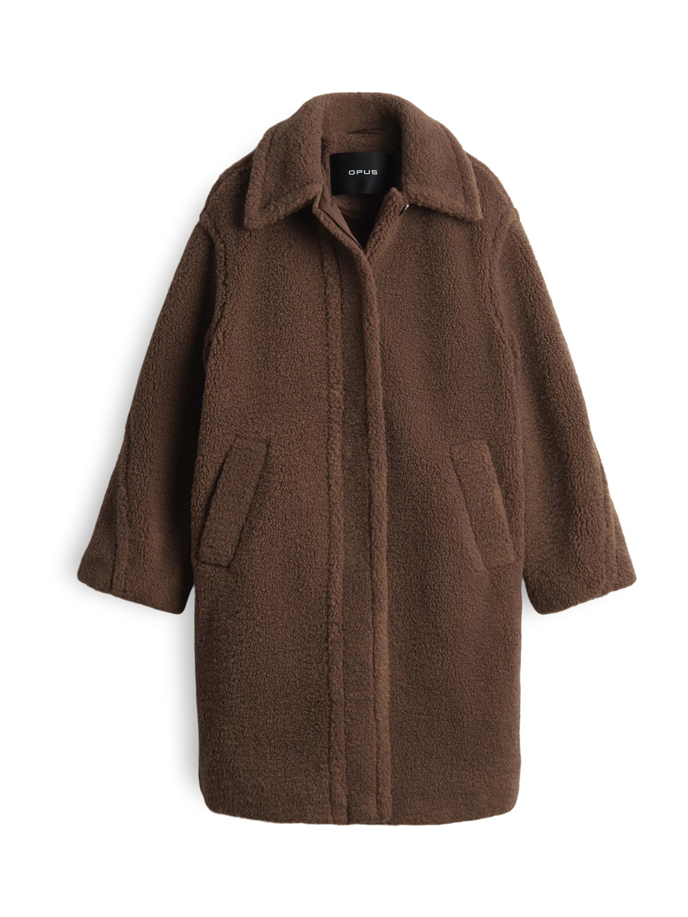 OPUS - Sobretudo meia-estação 'Heddy' em castanho: frente