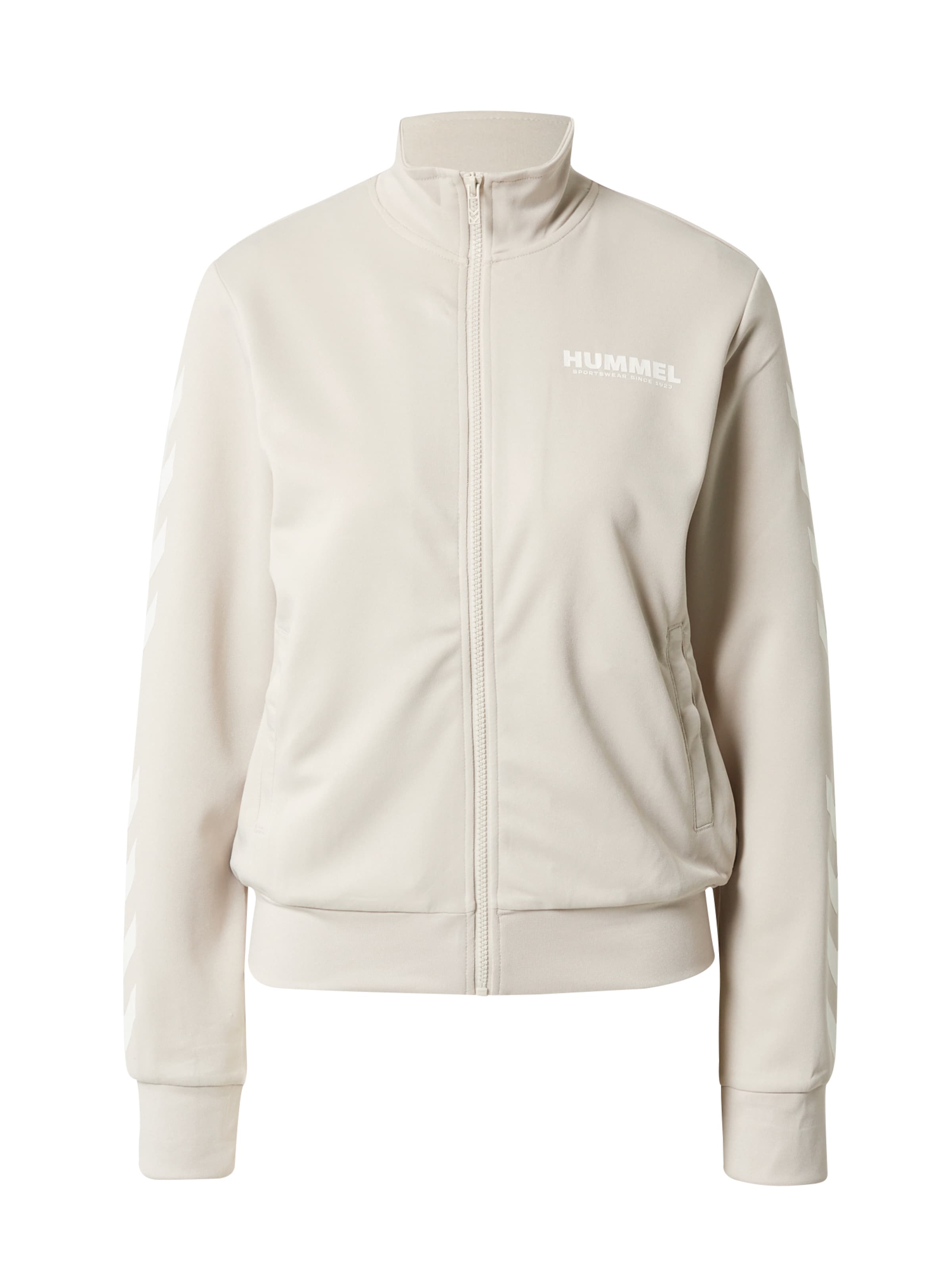 Hummel Sportssweatjakke 'Legacy Poly' i beige: forside