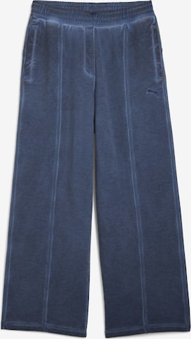 PUMA Wide Leg Jogginghose in Blau: Vorderseite