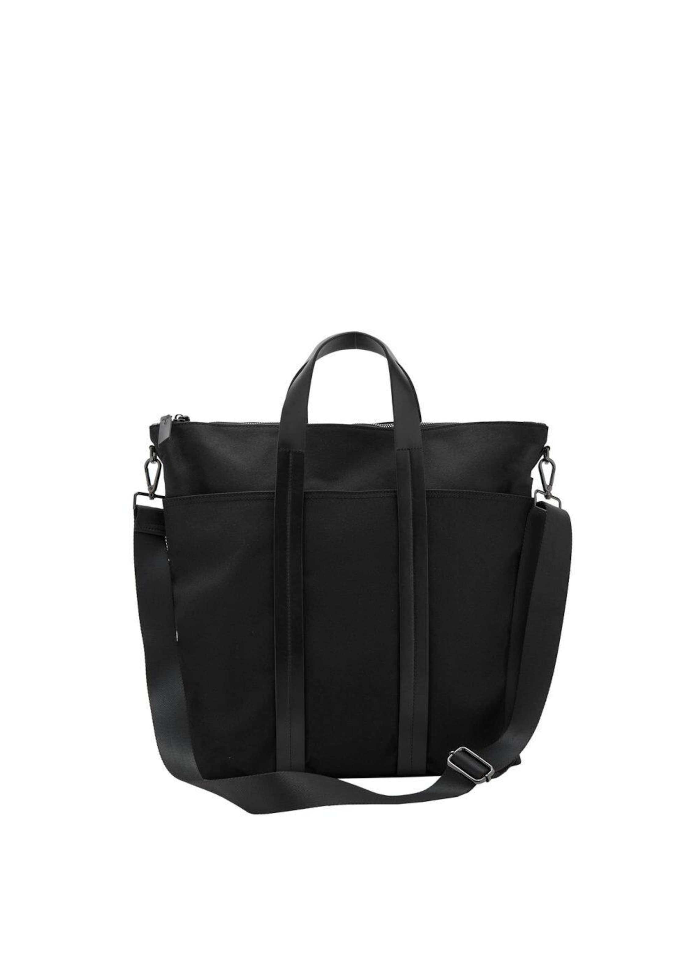 MANGO MAN Backpack in Black: front