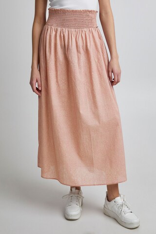 PULZ Jeans Skirt in Pink: front