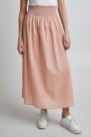 PULZ Jeans Skirt in Pink: front