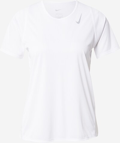 NIKE Functioneel shirt 'Race' in de kleur Lichtgrijs / Wit, Productweergave