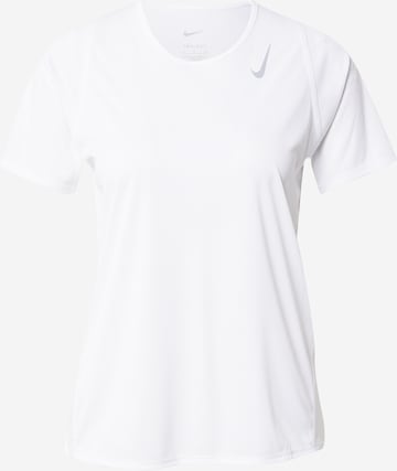 NIKE Functioneel shirt 'Race' in Wit: voorkant