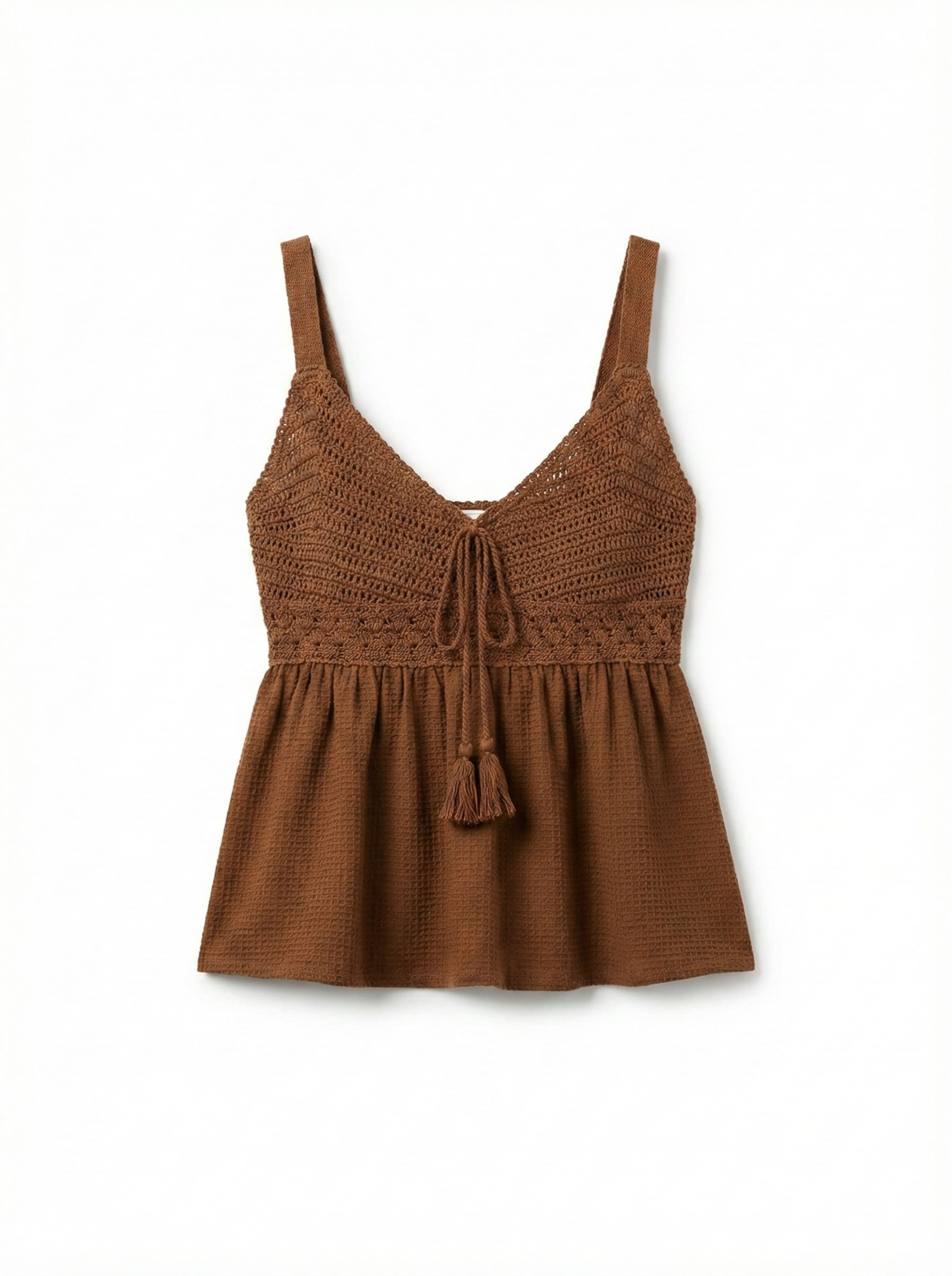 Tops en tricot Springfield en marron : devant
