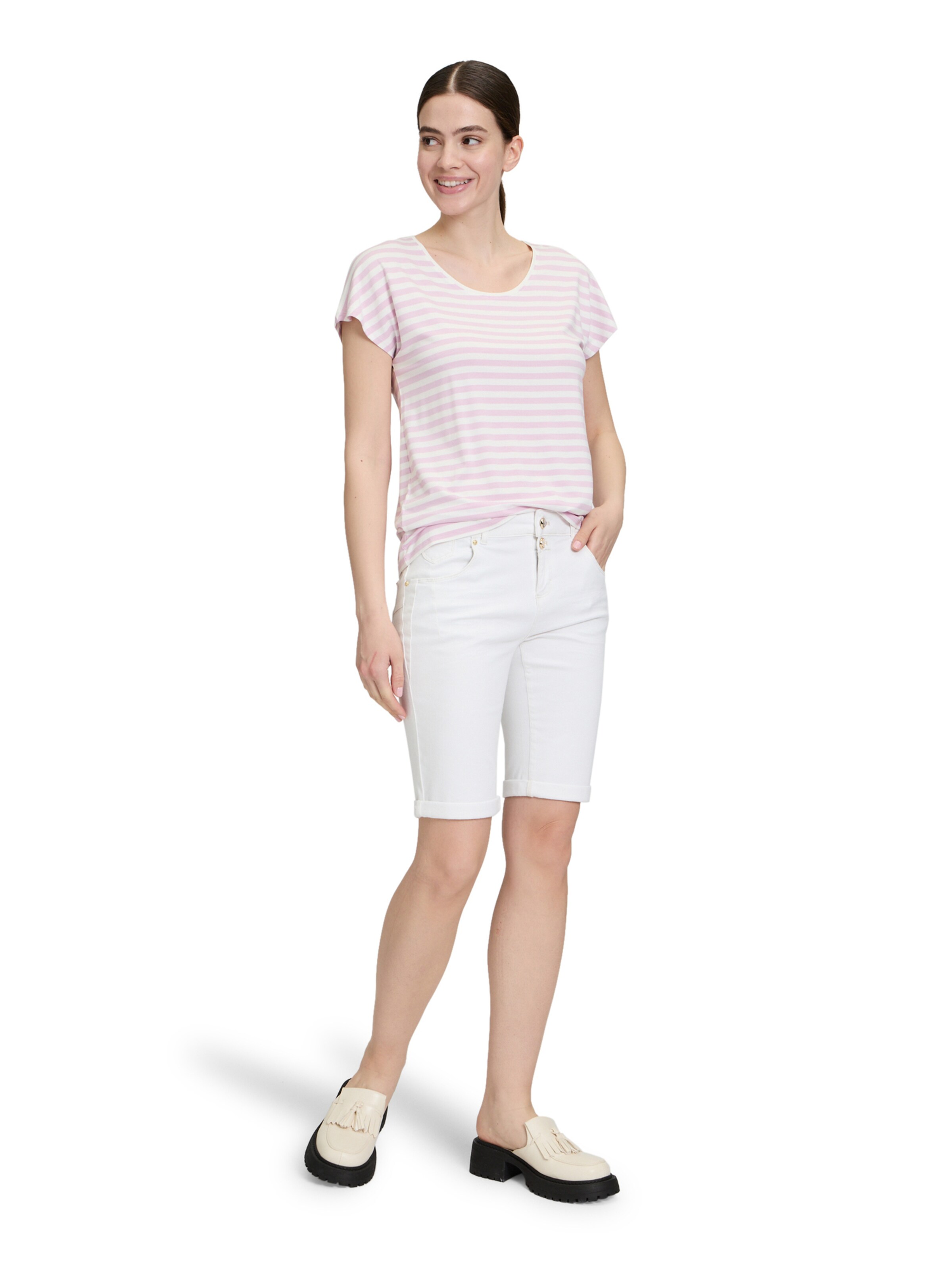 Cartoon Skinny Pants in White