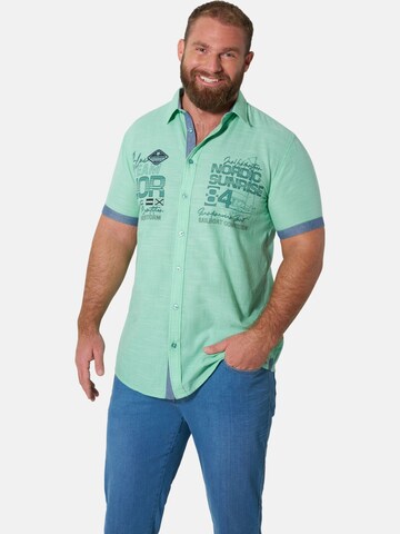 Jan Vanderstorm Comfort Fit Hemd 'Fapher' in Grün: Vorderseite