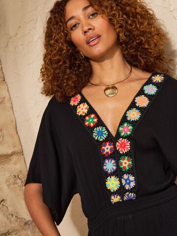 Combinaison love & roses en noir