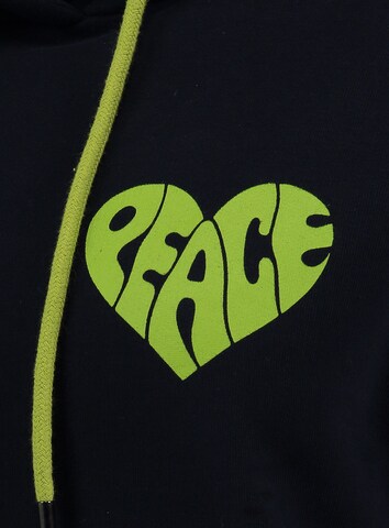 Key Largo Sweatshirt 'PEACE' in Blau