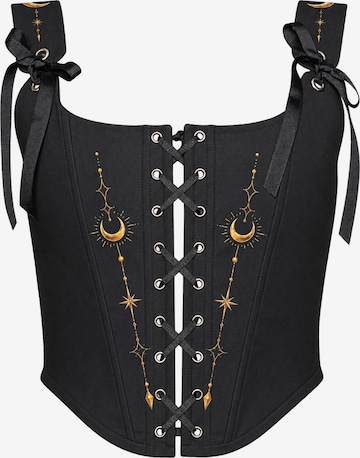 Corsetto 'Celestial Moon Black' di VIADALINNO in nero: frontale