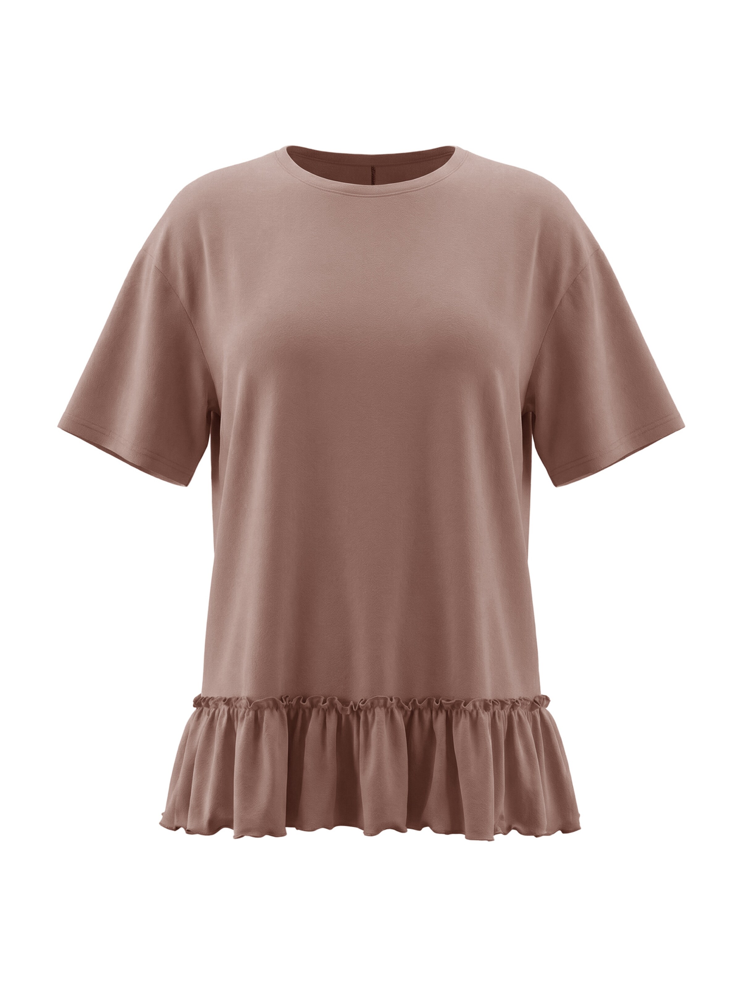 Imily Bela - Camiseta talla grande en marrón: frente