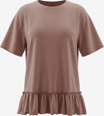 Imily Bela - Camiseta talla grande en marrón: frente