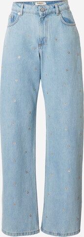 Wide leg Jeans de la Fiorucci pe albastru: față