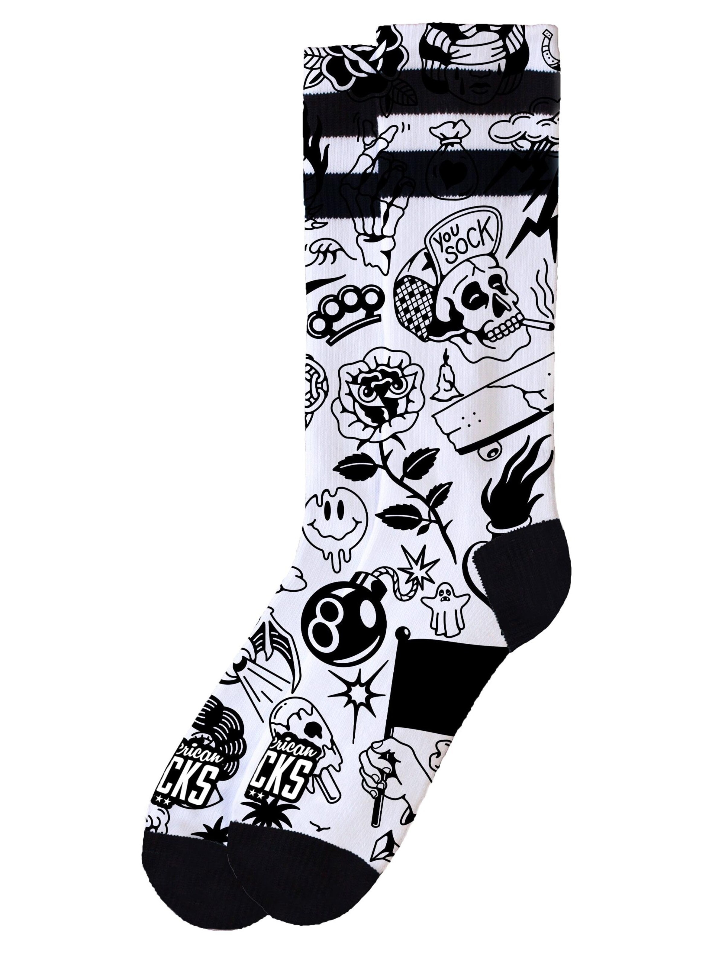 Chaussettes 'Worth It' American Socks en noir : devant