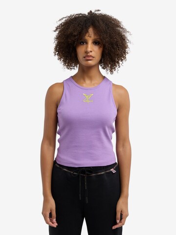 Carlo Colucci Knitted Top in Purple: front