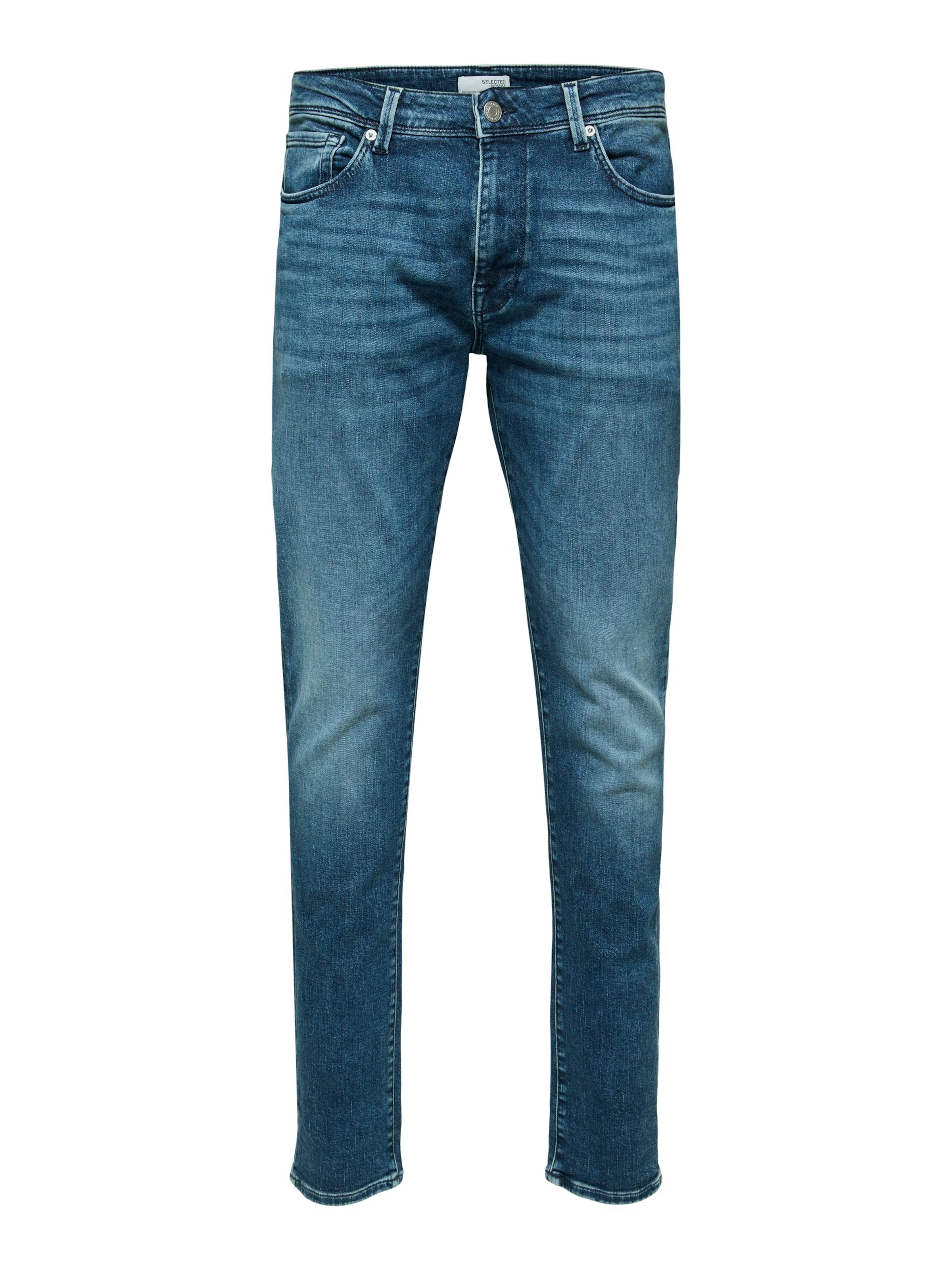 Slimfit Jeans 'Leon' di SELECTED in blu: frontale