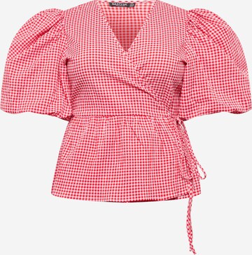 Nasty Gal Plus Blouse in Rood: voorkant