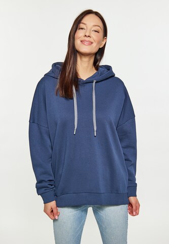 usha BLUE LABEL Sweatshirt in Blauw: voorkant