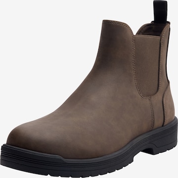 Pull&Bear Chelsea boots in Bruin: voorkant