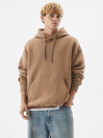 Pull&Bear Mikina – hnědá: přední strana