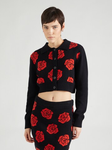 Monki Strickjacke in Schwarz: Vorderseite