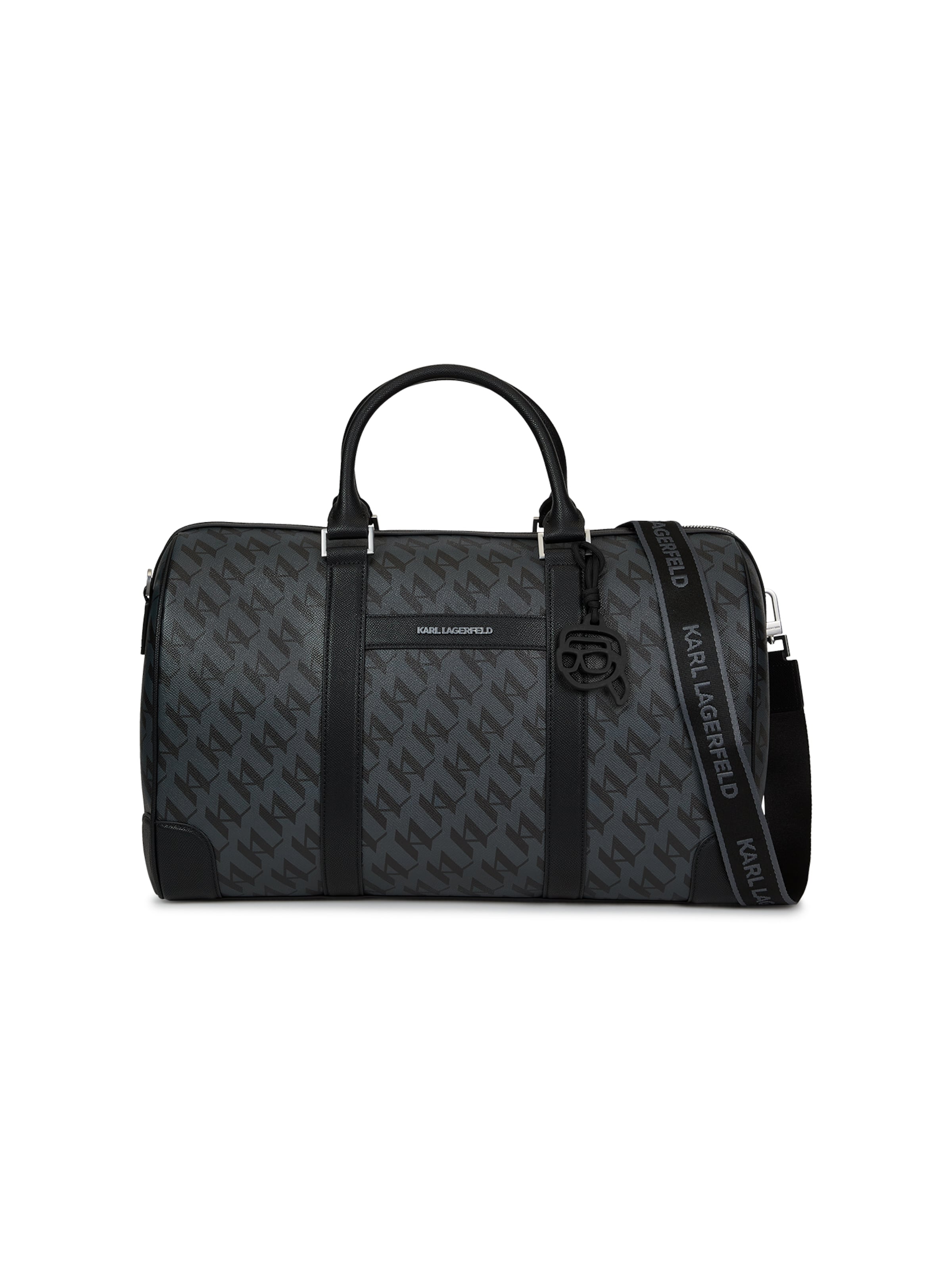 juoda Karl Lagerfeld „Weekender“ krepšys 'Ikon': priekis