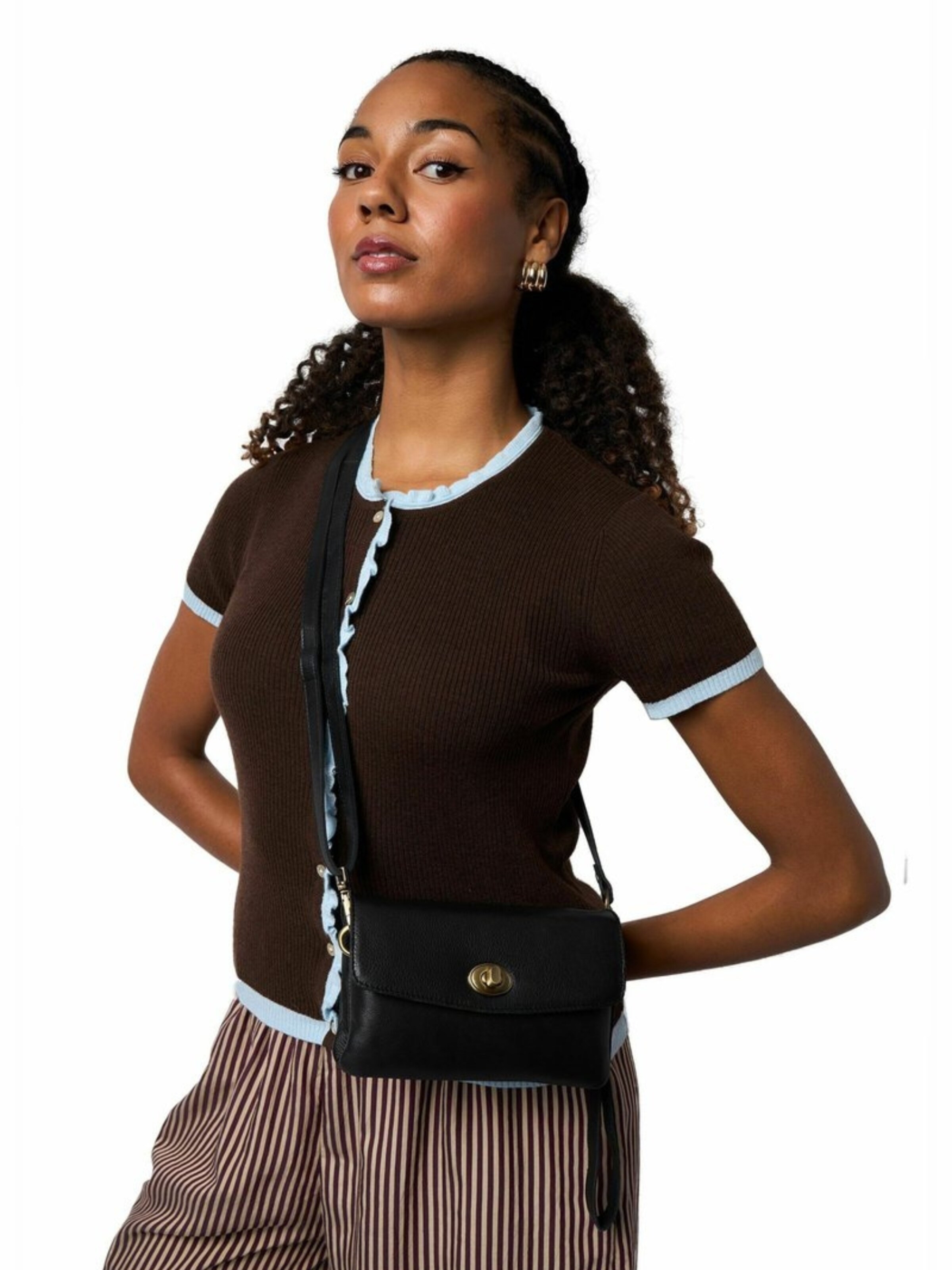 Cabas ' Nisha ' RE:DESIGNED en noir : devant