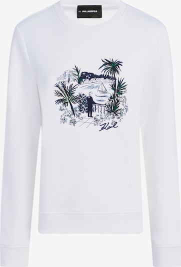 Megztinis be užsegimo 'Villa la Vigie' iš Karl Lagerfeld, spalva – kremo / šviesiai mėlyna / žalia / juoda, Prekių apžvalga