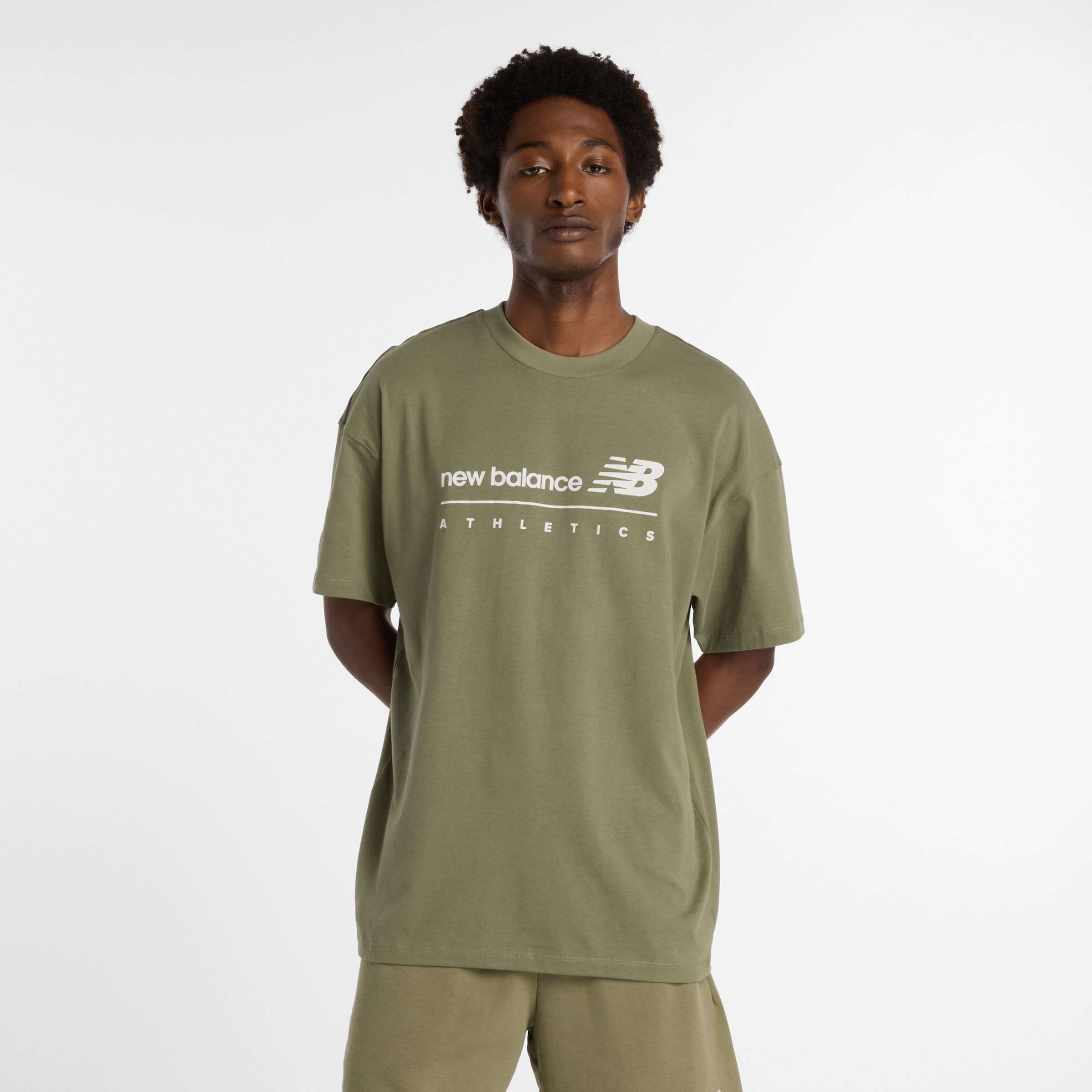T-Shirt new balance en vert : devant