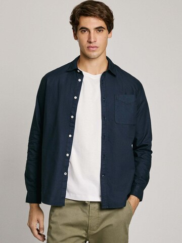 Pepe Jeans Regular fit Overhemd in Blauw: voorkant