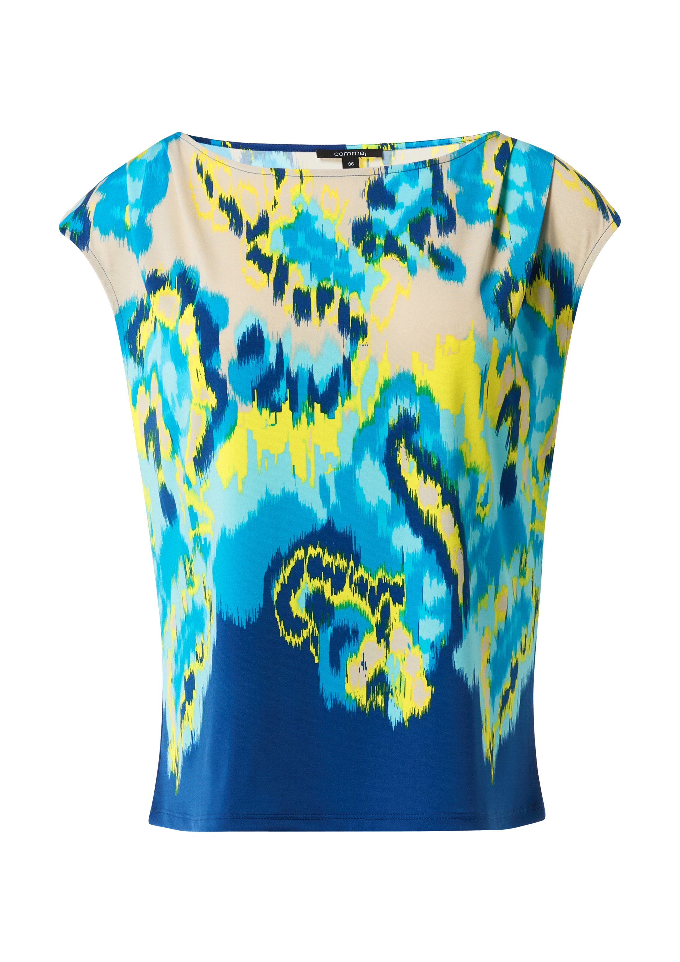 T-shirt COMMA en bleu : devant