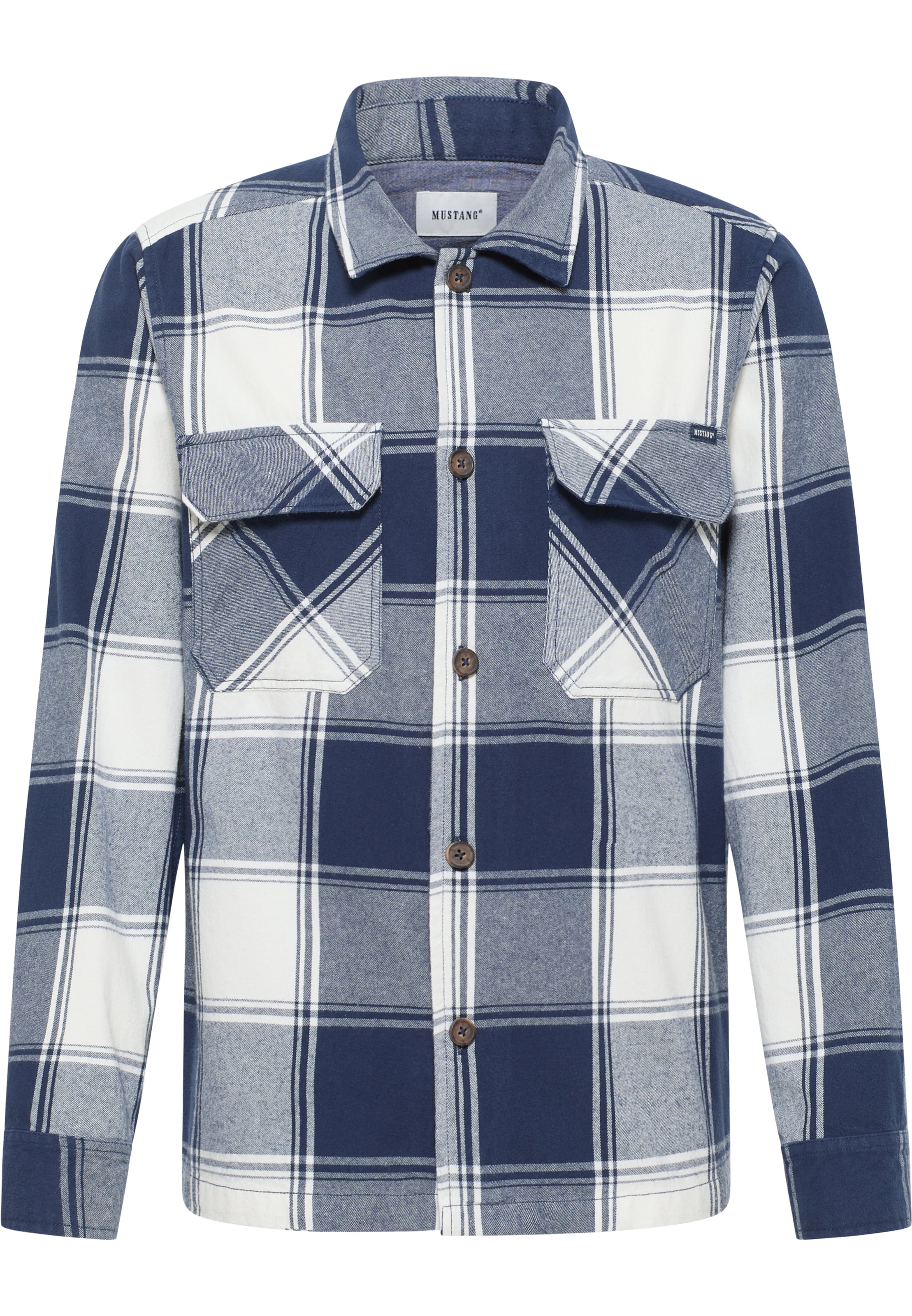 MUSTANG Regular Fit Hemd in Blau: Vorderseite