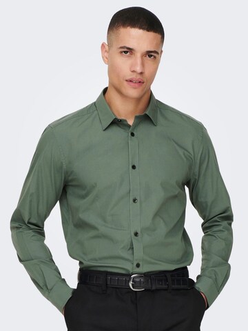 Only & Sons Slim fit Overhemd in Groen