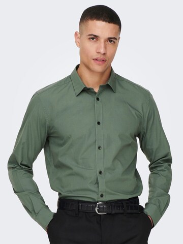 Slim fit Camicia di Only & Sons in verde