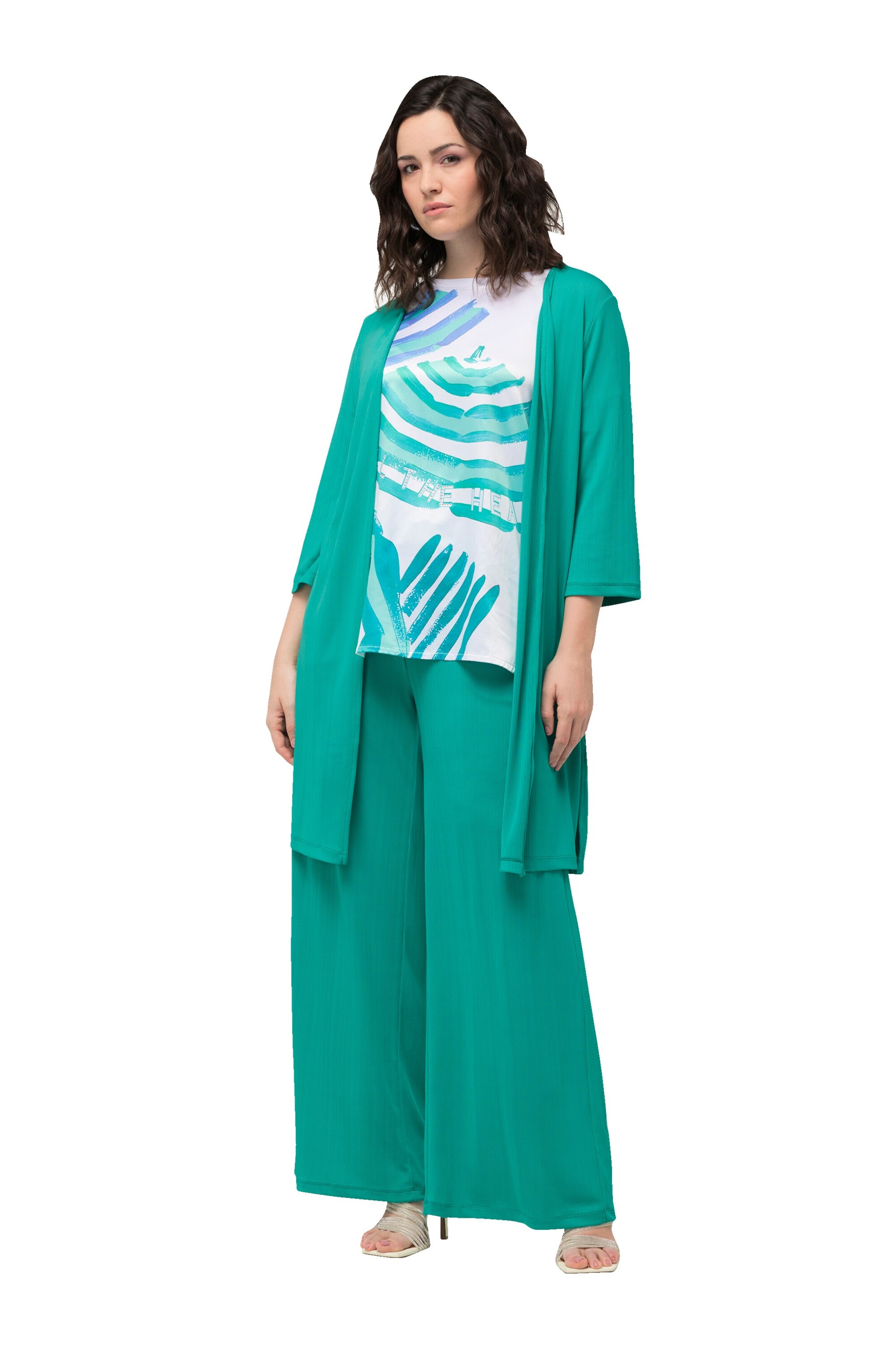 Ulla Popken Strickjacke in Blau